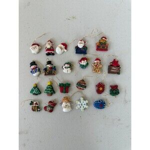 Kurt Adler Petite Treasures Resin Miniature Holiday Christmas Ornaments 22 Pc.